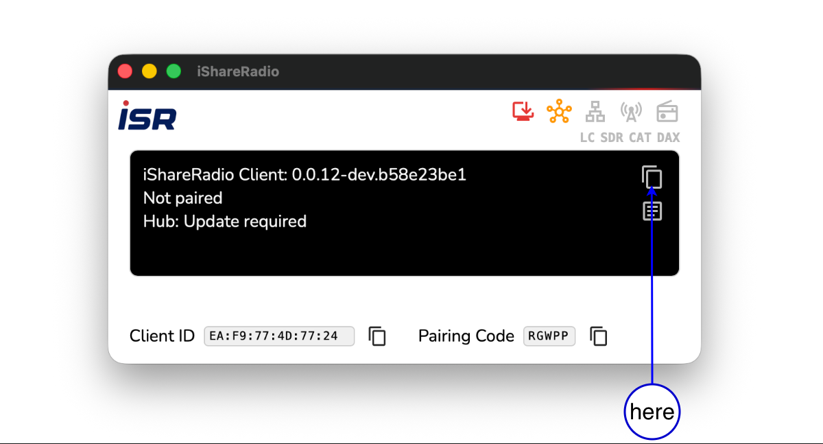 Clipboard copy icon location